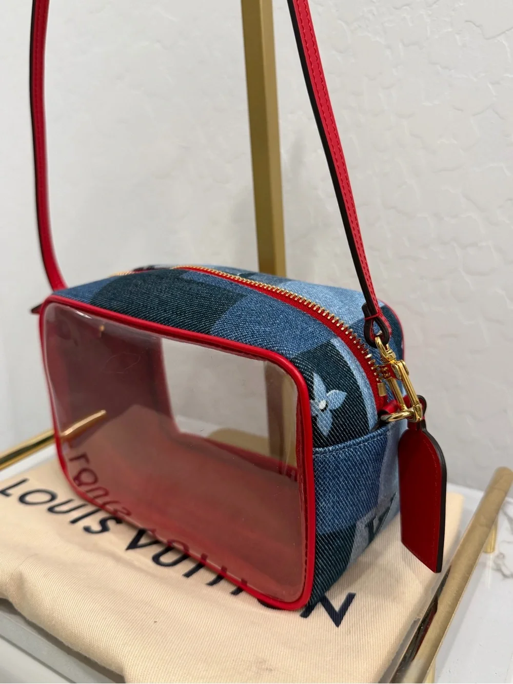 Louis Vuitton PVC Patchwork Denim Pouch Damier